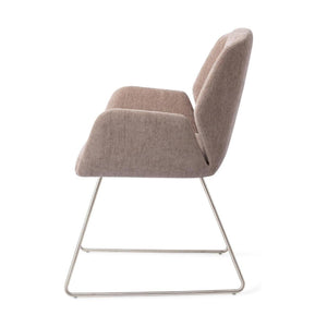 Jesper Home Myoko eetkamerstoel Greystones slide steel