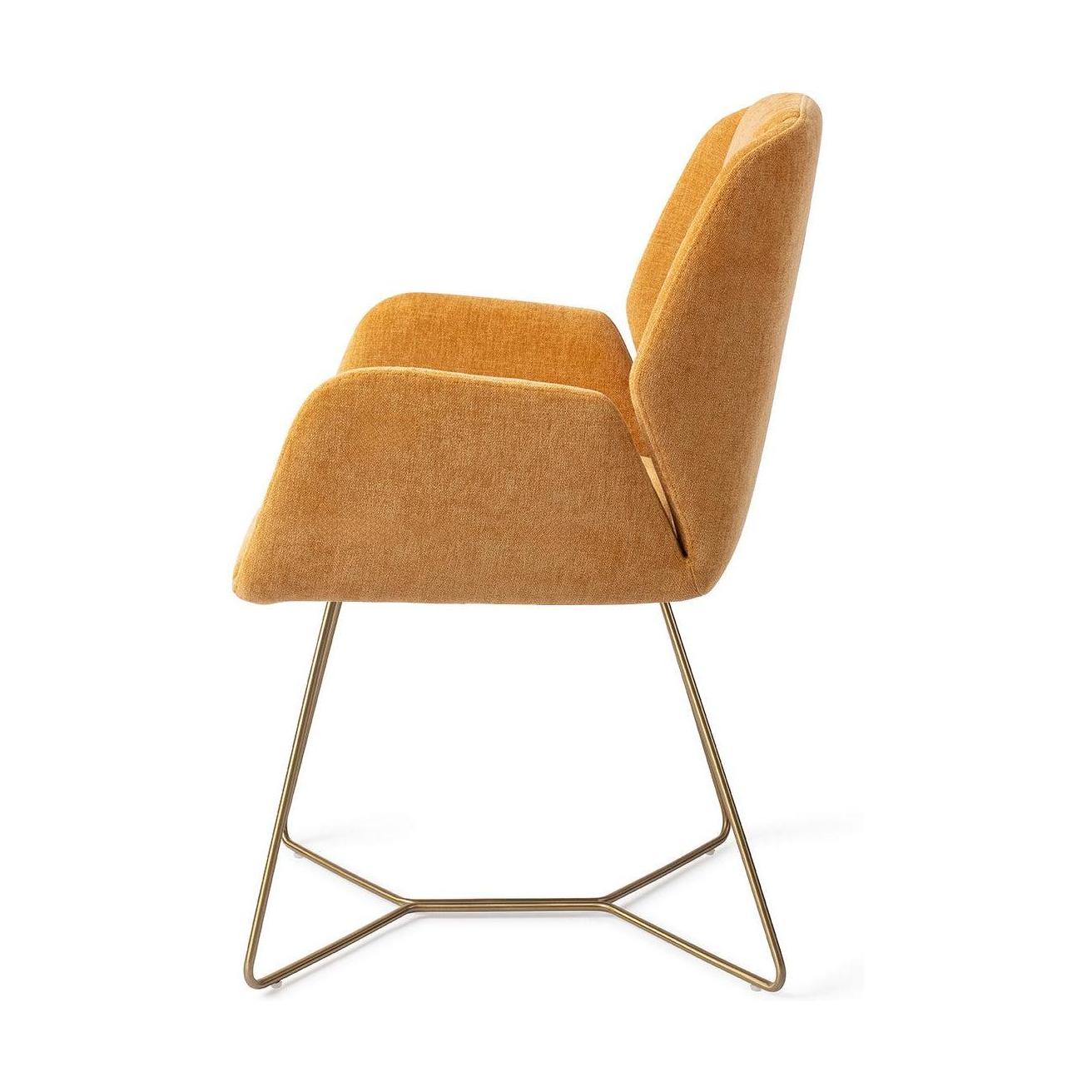 Jesper Home Myoko eetkamerstoel El Dorado beehive gold