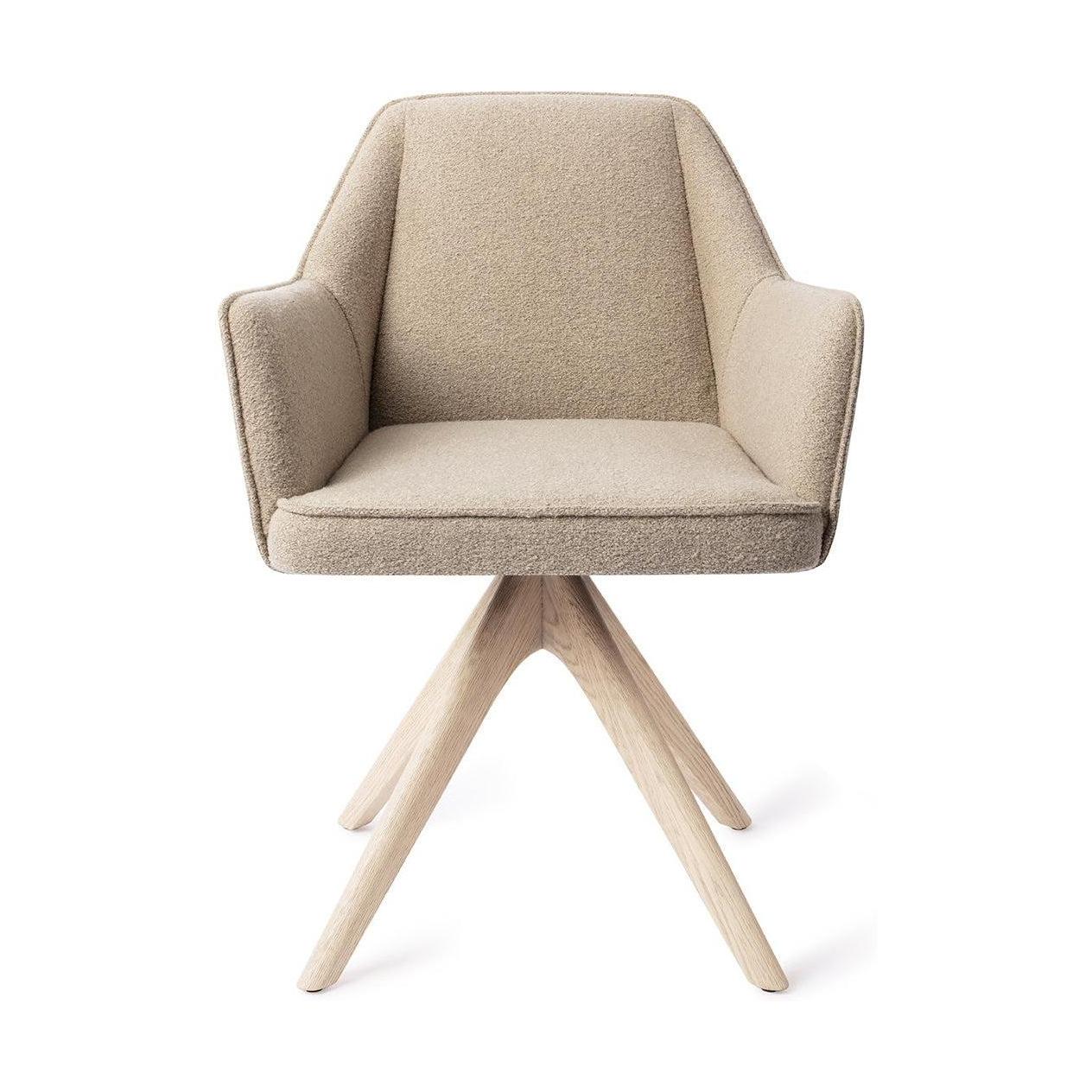 Jesper Home Tome eetkamerstoel Great Greige revolve oak bleach