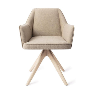 Jesper Home Tome eetkamerstoel Great Greige revolve oak bleach