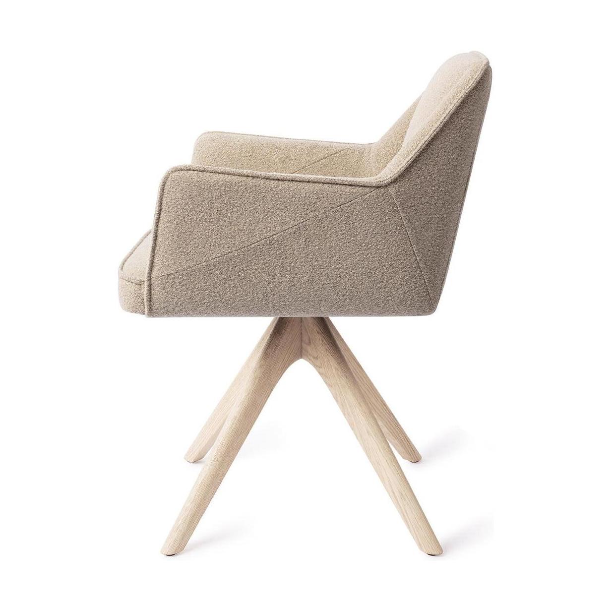 Jesper Home Tome eetkamerstoel Great Greige revolve oak bleach