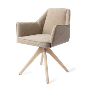 Jesper Home Tome eetkamerstoel Great Greige revolve oak bleach