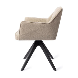 Jesper Home Tome eetkamerstoel Great Greige revolve oak black
