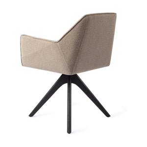 Jesper Home Tome eetkamerstoel Great Greige revolve oak black