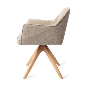 Jesper Home Tome eetkamerstoel Great Greige revolve oak natural