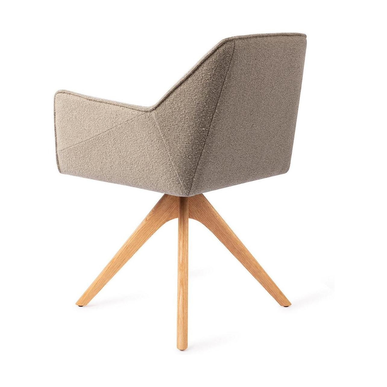 Jesper Home Tome eetkamerstoel Great Greige revolve oak natural
