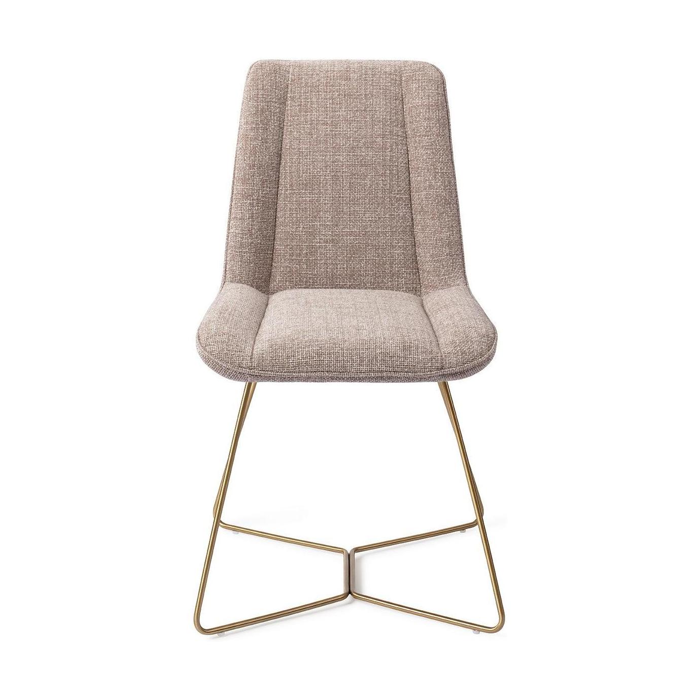 Jesper Home Umedo eetkamerstoel Grainy Greige beehive gold