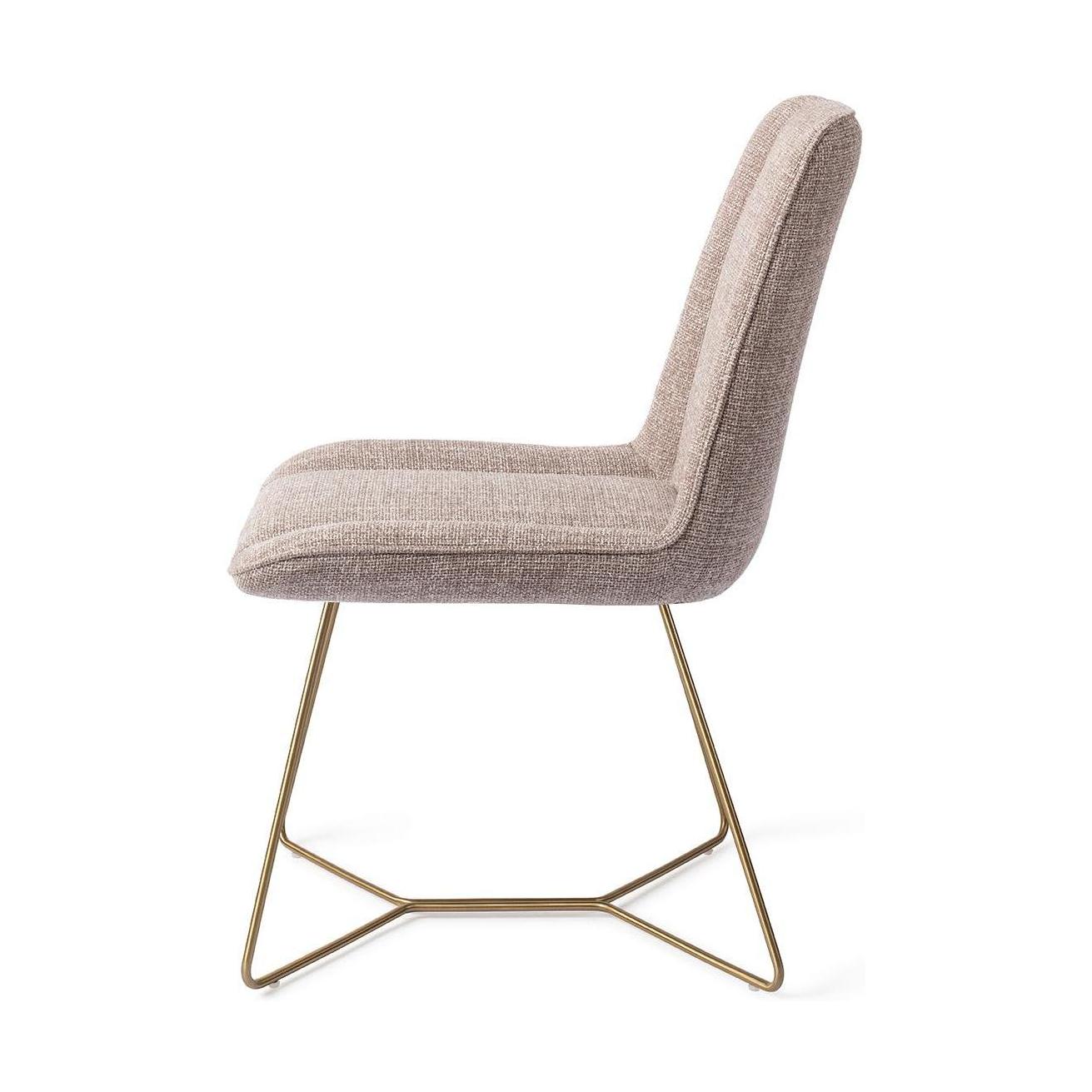 Jesper Home Umedo eetkamerstoel Grainy Greige beehive gold