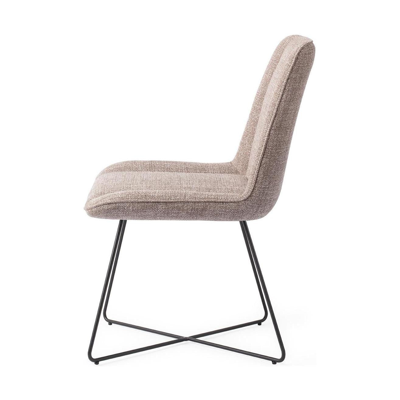 Jesper Home Umedo eetkamerstoel Grainy Greige cross black