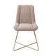 Jesper Home Umedo eetkamerstoel Grainy Greige cross gold