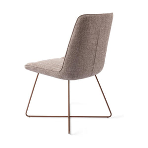 Jesper Home Umedo eetkamerstoel Grainy Greige cross rose