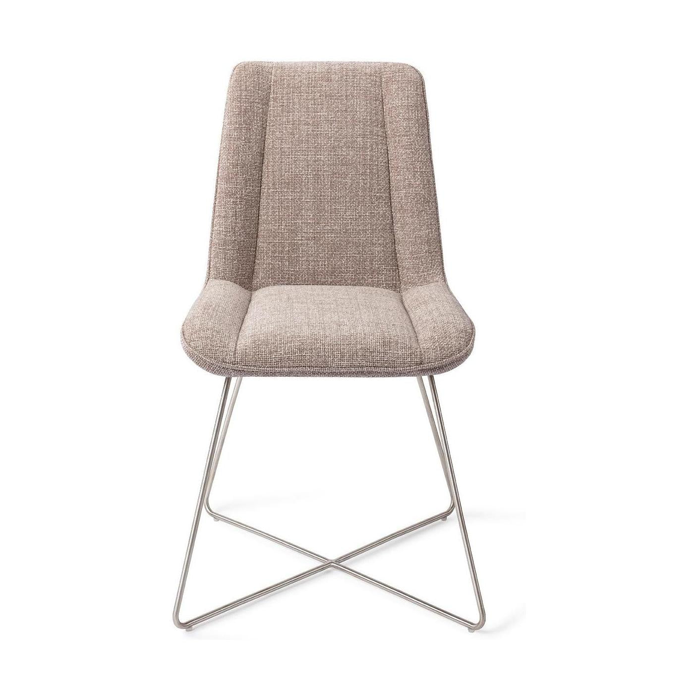 Jesper Home Umedo eetkamerstoel Grainy Greige cross steel