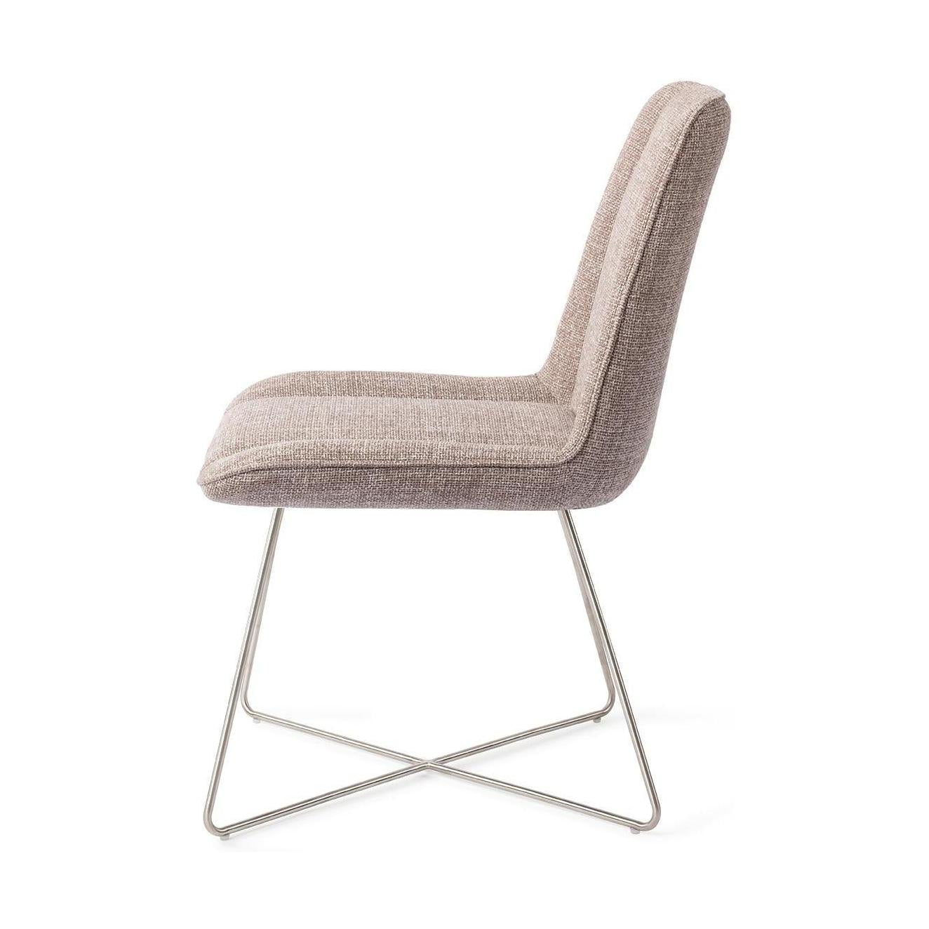Jesper Home Umedo eetkamerstoel Grainy Greige cross steel
