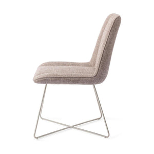 Jesper Home Umedo eetkamerstoel Grainy Greige cross steel