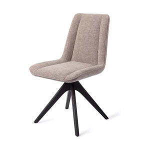 Jesper Home Umedo eetkamerstoel Grainy Greige revolve oak black