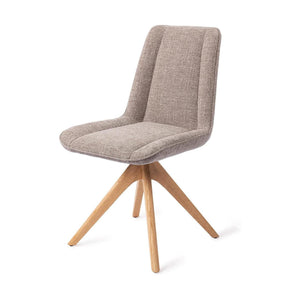 Jesper Home Umedo eetkamerstoel Grainy Greige revolve oak natural