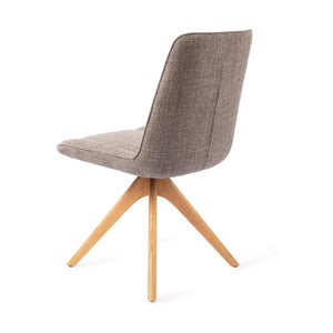 Jesper Home Umedo eetkamerstoel Grainy Greige revolve oak natural
