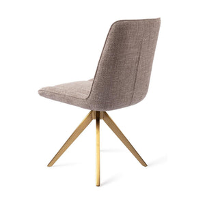 Jesper Home Umedo eetkamerstoel Grainy Greige turn gold