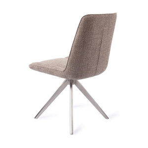 Jesper Home Umedo eetkamerstoel Grainy Greige turn steel