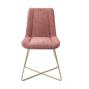 Jesper Home Umedo eetkamerstoel Scarlet Grain cross gold