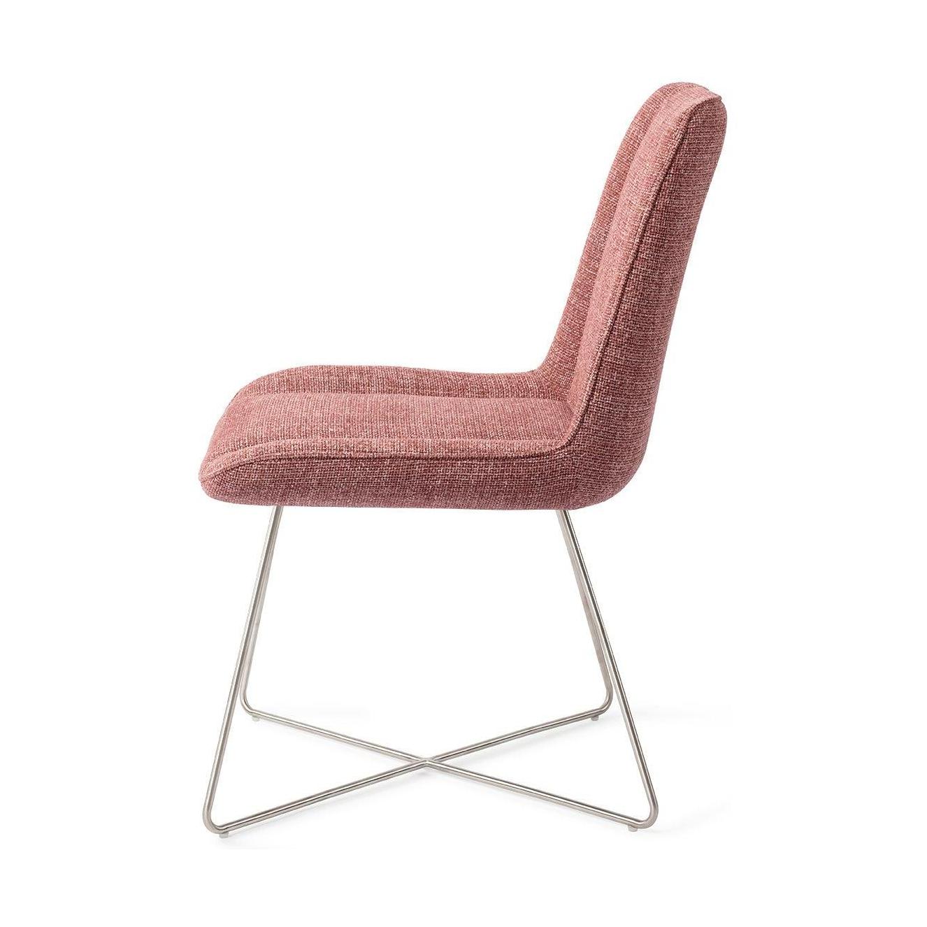 Jesper Home Umedo eetkamerstoel Scarlet Grain cross steel