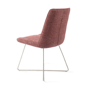 Jesper Home Umedo eetkamerstoel Scarlet Grain cross steel