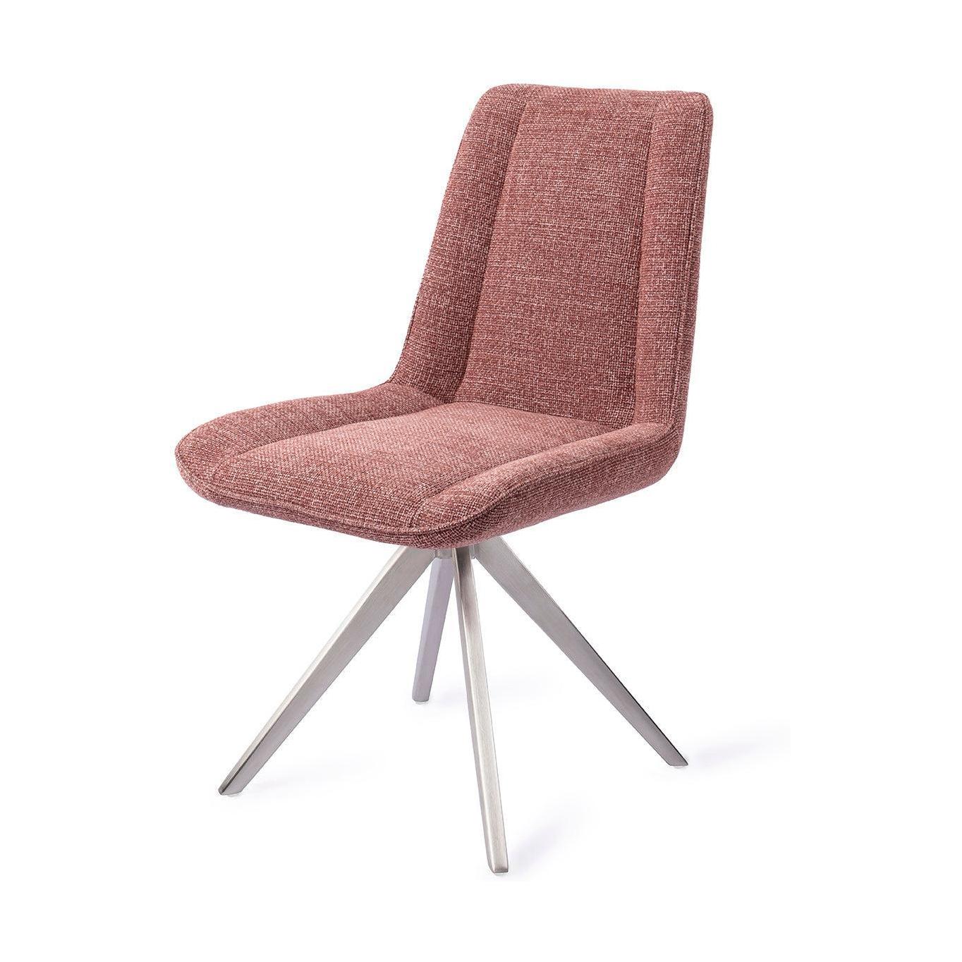 Jesper Home Umedo eetkamerstoel Scarlet Grain turn steel