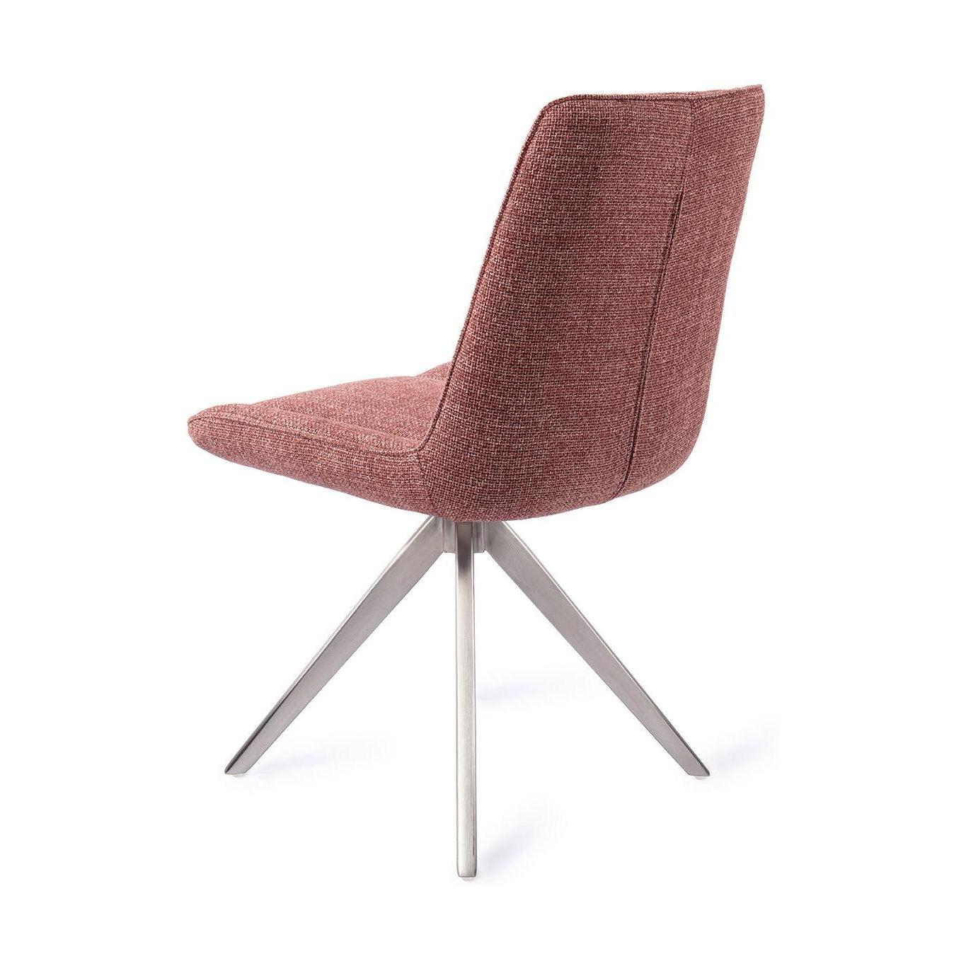 Jesper Home Umedo eetkamerstoel Scarlet Grain turn steel