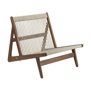 Gubi MR01 loungestoel geolied walnoot