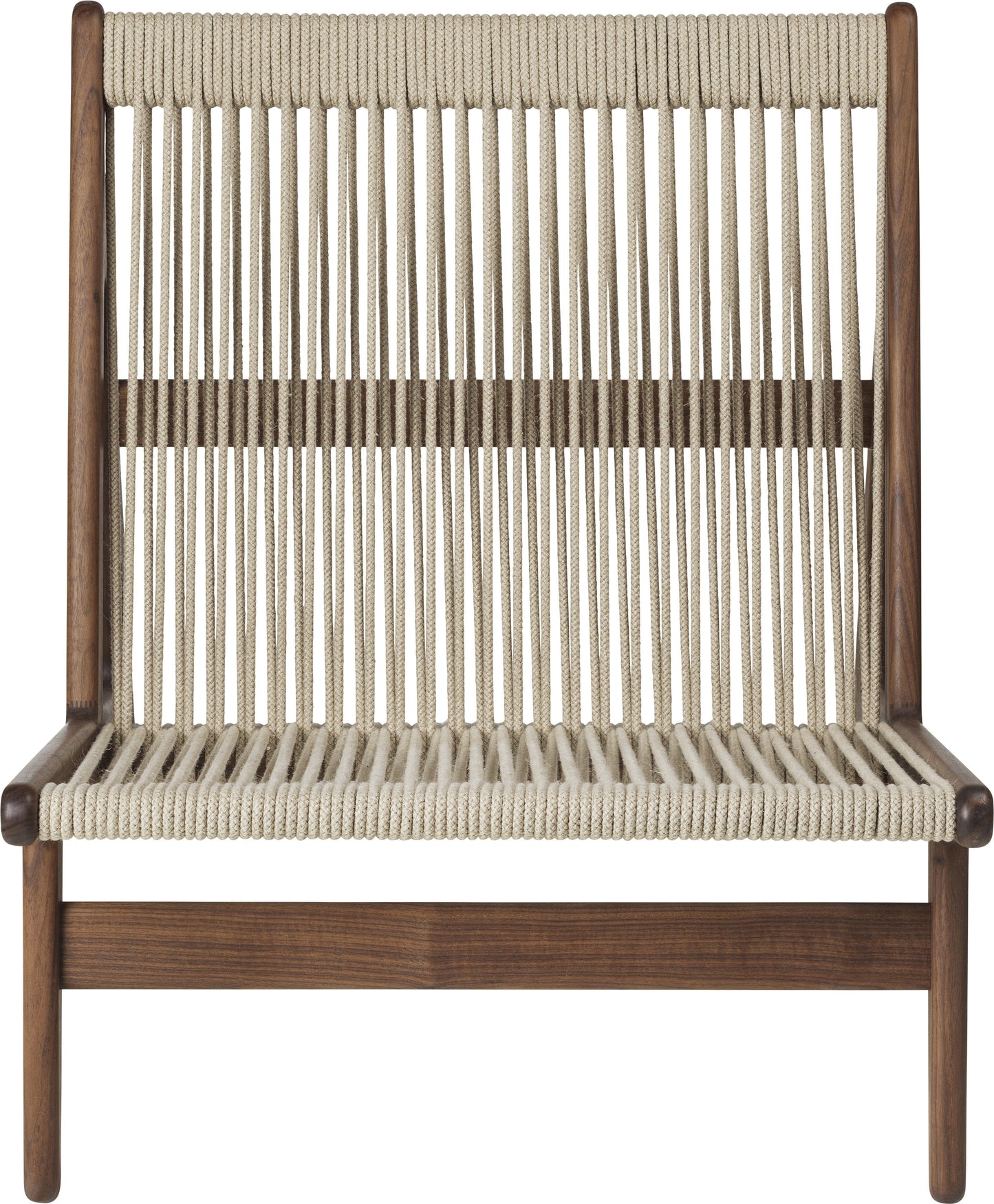 Gubi MR01 loungestoel geolied walnoot