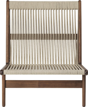 Gubi MR01 loungestoel geolied walnoot
