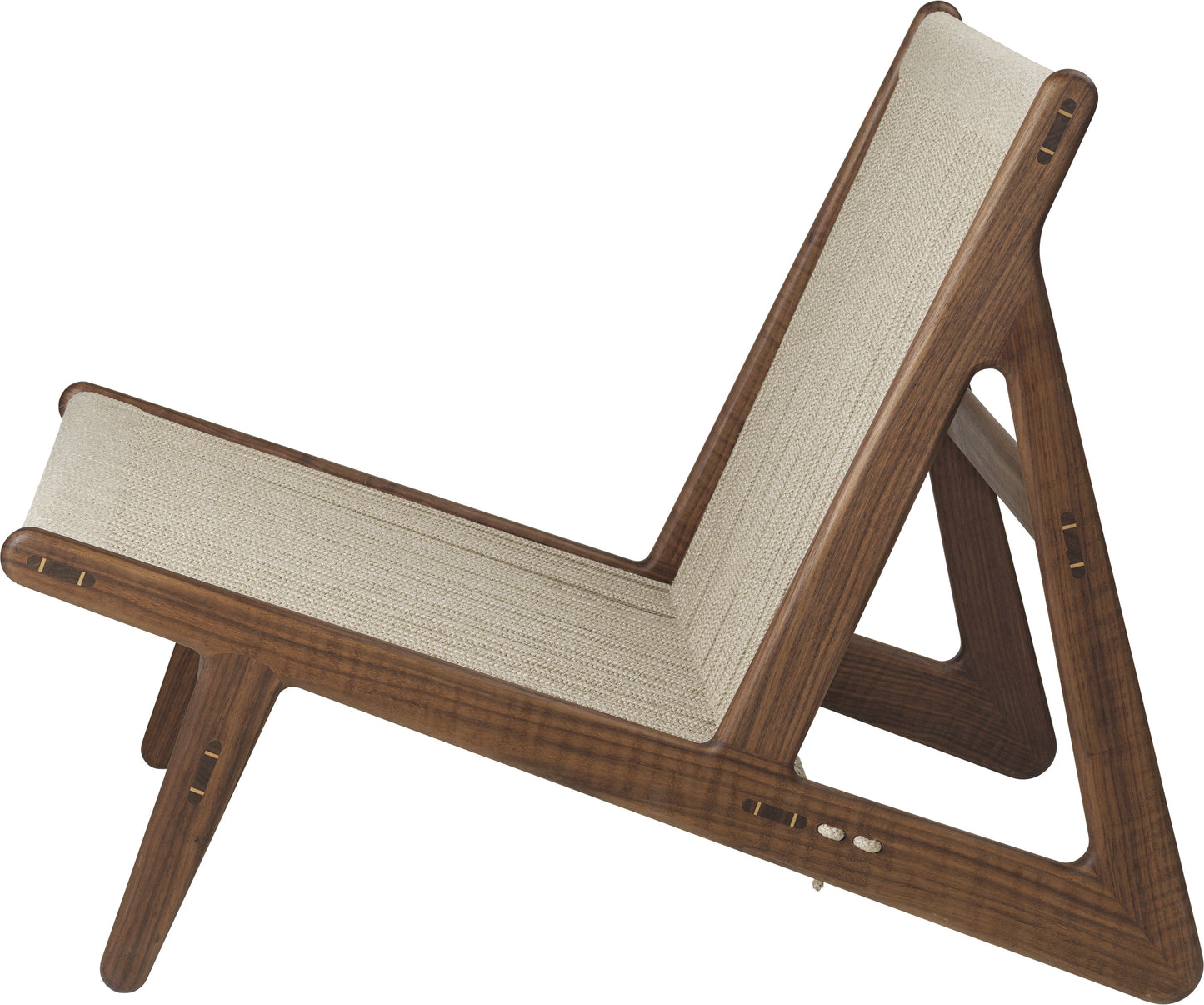 Gubi MR01 loungestoel geolied walnoot