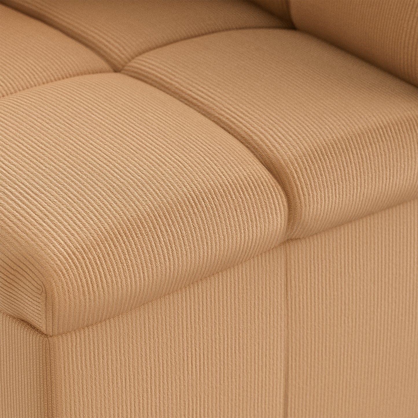 HKliving Wave bank corner Corduroy Rib Brown