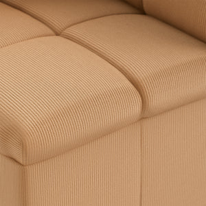 HKliving Wave bank corner Corduroy Rib Brown