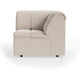 HKliving Wave bank corner Cosy Beige