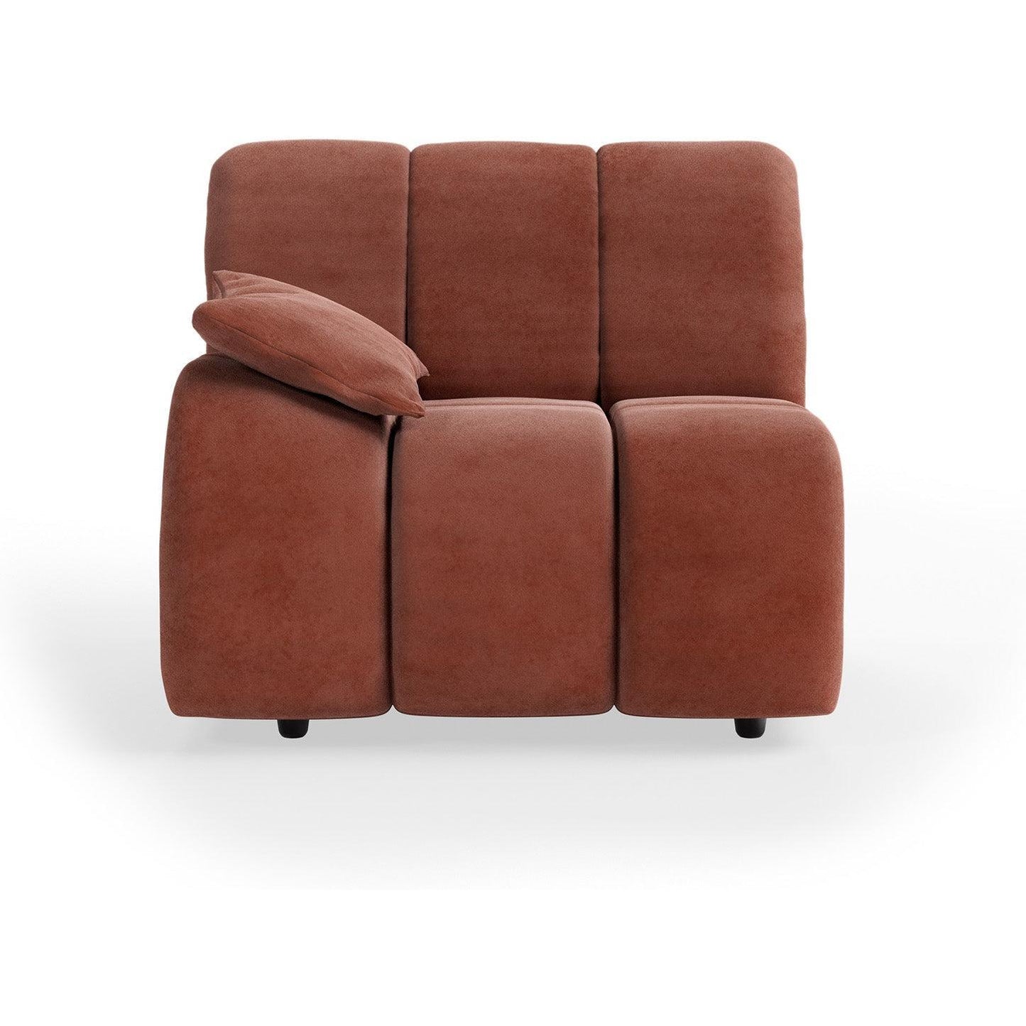 HKliving Wave bank left low arm Royal Velvet Magnolia