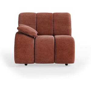 HKliving Wave bank left low arm Royal Velvet Magnolia