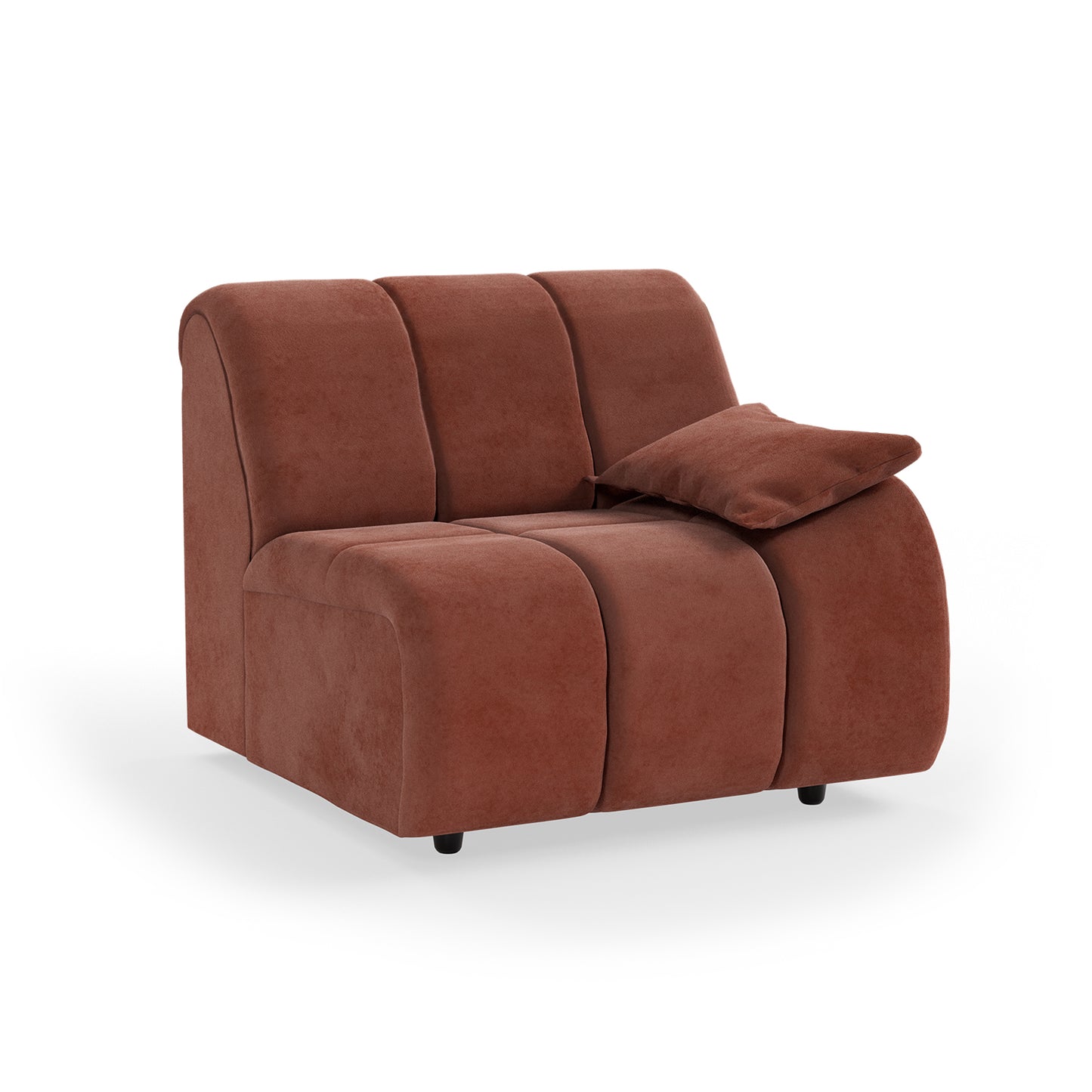 HKliving Wave bank right low arm Royal Velvet Magnolia
