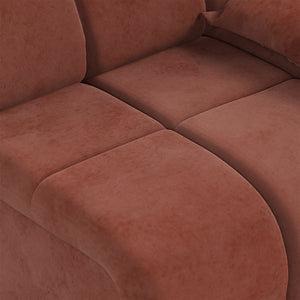 HKliving Wave bank right low arm Royal Velvet Magnolia