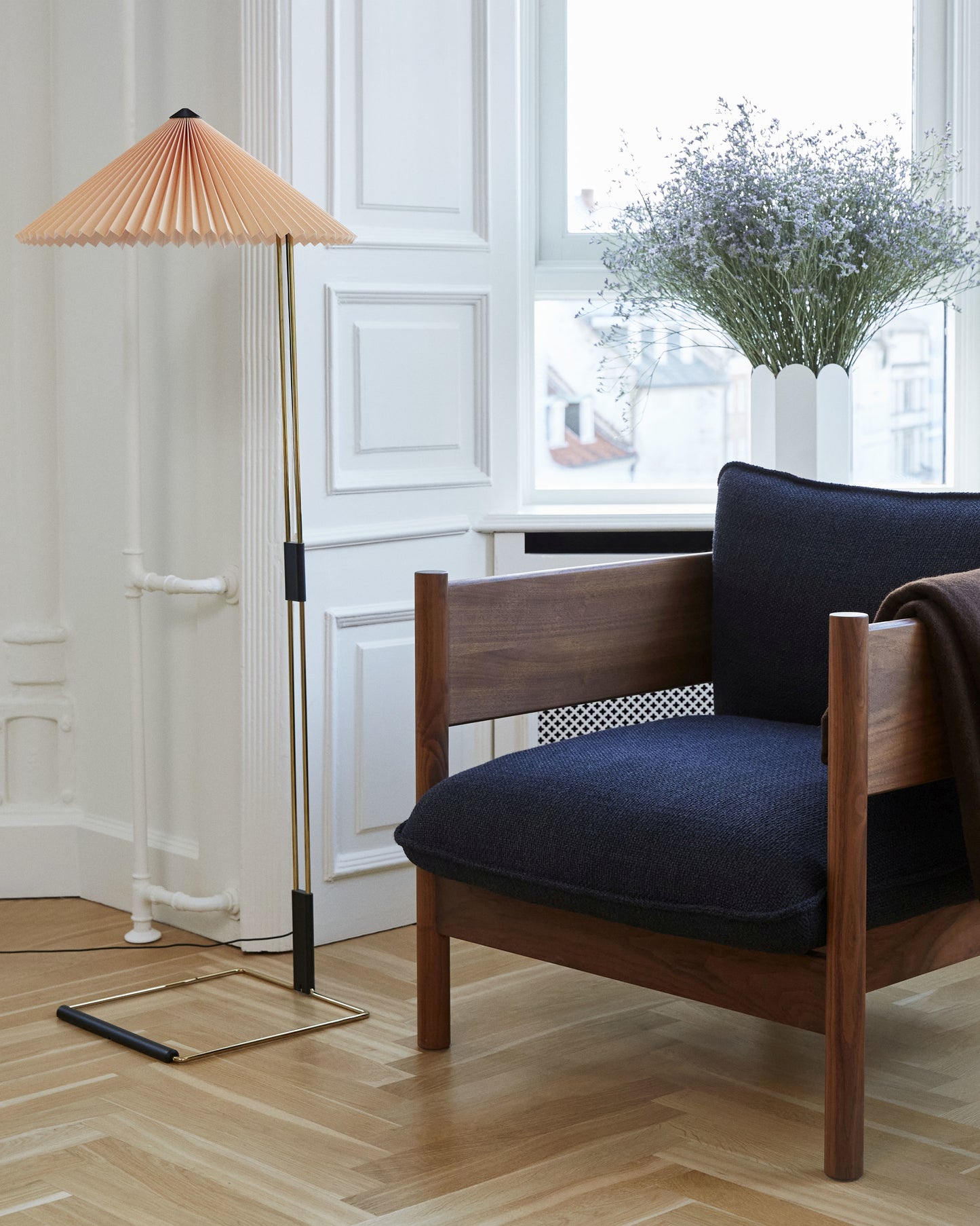 HAY Matin 500 vloerlamp Peach
