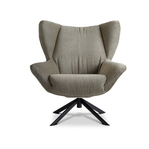 Dyyk Melle fauteuil Comeback Bruin draaibaar zwart