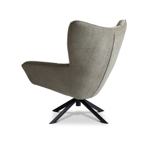 Dyyk Melle fauteuil Comeback Bruin draaibaar zwart