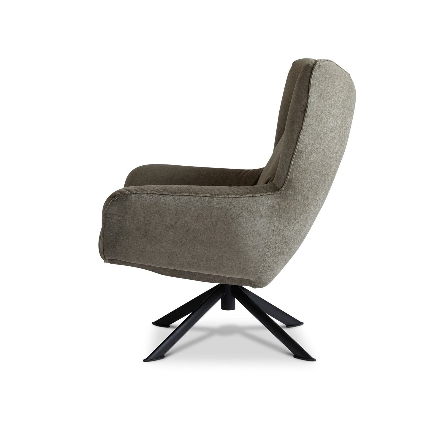 Dyyk Melle fauteuil Comeback Bruin draaibaar zwart