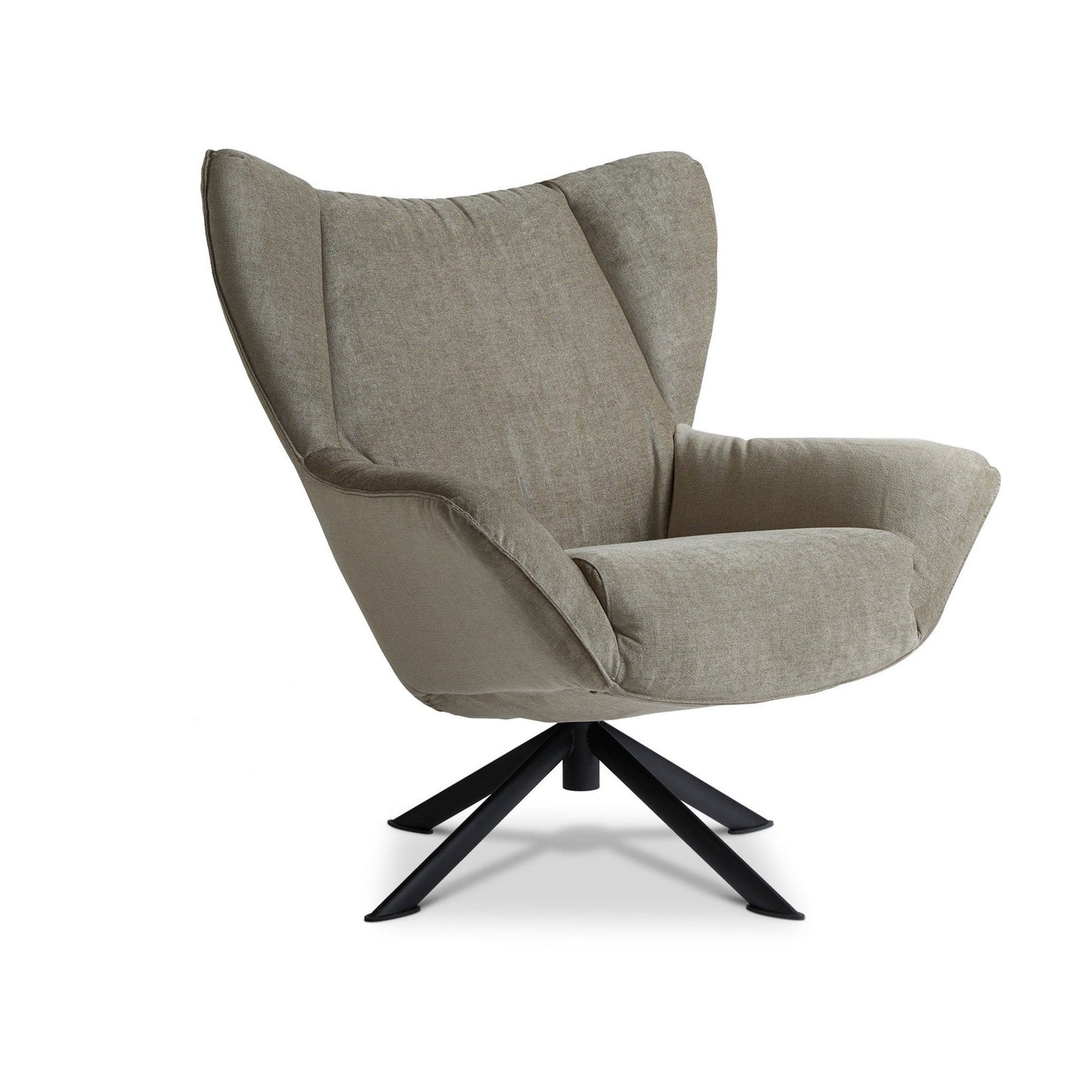 Dyyk Melle fauteuil Comeback Bruin draaibaar zwart