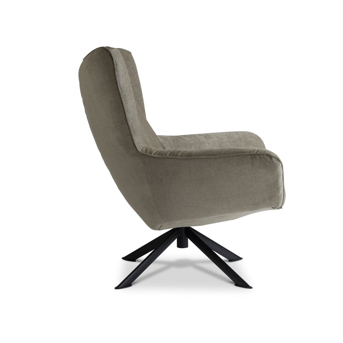 Dyyk Melle fauteuil Comeback Bruin draaibaar zwart