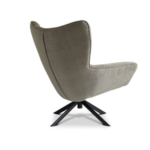 Dyyk Melle fauteuil Comeback Bruin draaibaar zwart