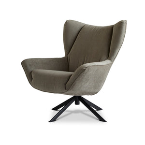 Dyyk Melle fauteuil Comeback Bruin draaibaar zwart