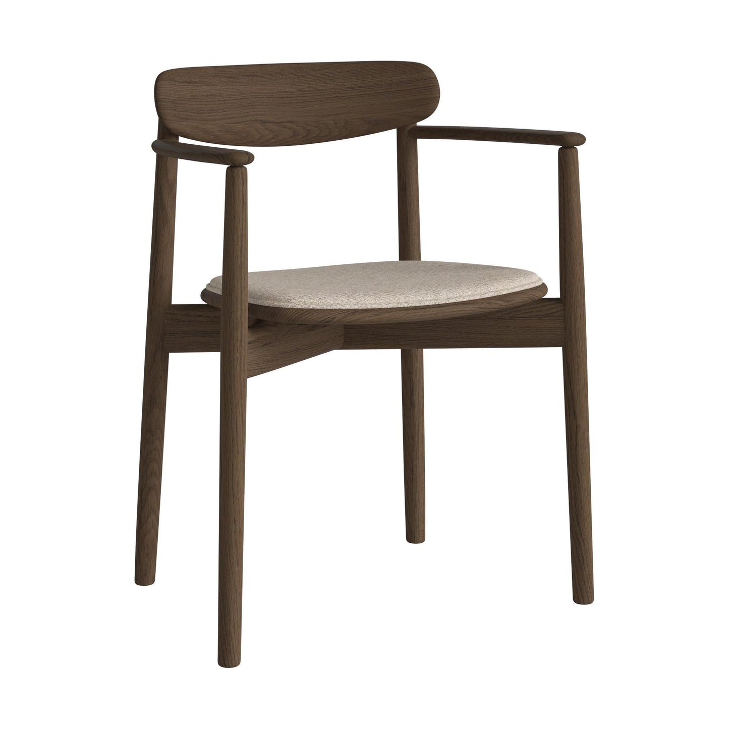 Bolia Merge eetkamerstoel met arm Monza Beige donker geolied eiken