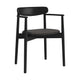 Bolia Merge eetkamerstoel met arm Soil Dark Brown zwart gelakt eiken
