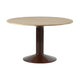 Muuto Midst eettafel rond Ø120 cm Oiled Oak/Dark Red